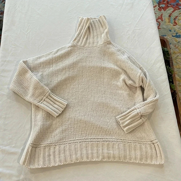 Aerie Sunset Chenille Oversized Turtleneck Sweater SMALL super soft - Picture 1 of 4